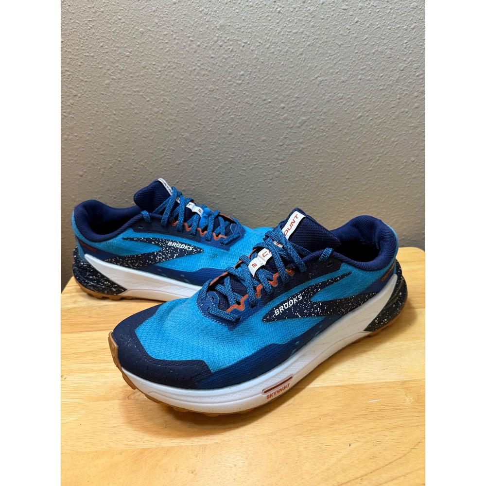 Brooks Catamount 2 Mens 10.5 Blue Trail Running Shoes 1103991D490